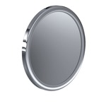 Baci Basic Round Shower Wall Mirror - Satin Nickel / Mirror