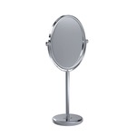 Baci Basic Large Oval Vanity Mirror - Satin Nickel / Mirror