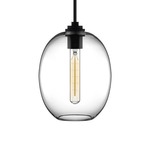 Ellipse Petite Pendant - Discontinued Floor Model - Black / Crystal