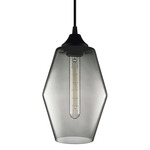 Marquise Petite Pendant - Black / Grey