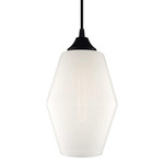 Marquise Petite Pendant - Black / Opaline