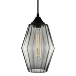 Marquise Petite Pendant - Black / Grey Optique