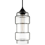 Muralla Pendant - Black / Crystal