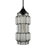 Muralla Pendant - Black / Grey Optique