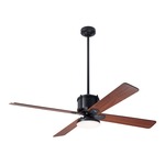 Industry DC Ceiling Fan with Light - Dark Bronze / Mahogany Blades
