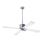 Industry DC Ceiling Fan with Light - Galvanized Steel / Whitewash