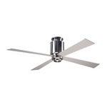 Lapa Flush Ceiling Fan - Bright Nickel / Nickel