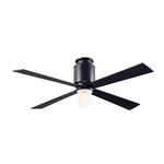 Lapa Flush Ceiling Fan with Light - Dark Bronze / Black