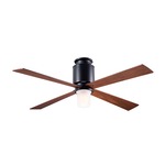 Lapa Flush Ceiling Fan with Light - Dark Bronze / Mahogany Blades