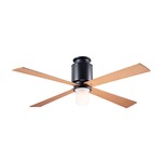 Lapa Flush Ceiling Fan with Light - Dark Bronze / Maple