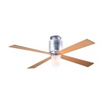 Lapa Flush Ceiling Fan with Light - Galvanized Steel / Maple