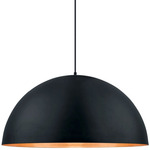 Gaetano Black / Gold Pendant - Black / Black / Gold