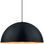 Gaetano Black / Gold Pendant - Black / Black / Gold