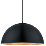 Gaetano Black / Gold Pendant - Black / Black / Gold