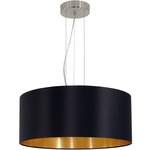 Maserlo Pendant - Satin Nickel / Black / Gold