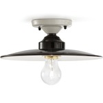 B&W Disc Ceiling Light Fixture - Gloss White / Black