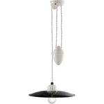 B&W Weighted Pendant - Gloss White / Black