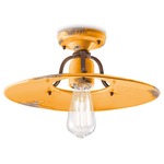 Country Ceiling Light Fixture - Vintage Yellow