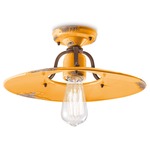 Country Ceiling Light Fixture - Vintage Yellow