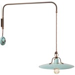 Country Hanging Wall Light - Vintage Light Blue