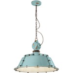 Industrial Rivets Pendant - Vintage Light Blue