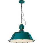 Industrial Rivets Pendant - Vintage Green