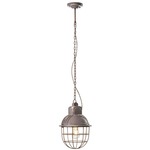 Industrial Cage Pendant - Vintage Grey