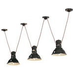 Industrial 3 Light Pendant - Vintage Black