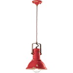 Industrial Bracket Pendant - Vintage Red