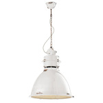 Industrial Dome Pendant - Vintage White