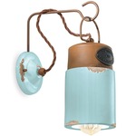 Industrial Cylinder Wall Light - Vintage Light Blue