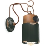 Industrial Cylinder Wall Light - Vintage Black