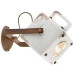 Industrial Spot Wall Light - Vintage White