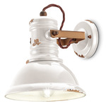 Industrial Dome Wall Light - Vintage White