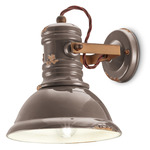 Industrial Dome Wall Light - Vintage Grey