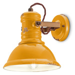 Industrial Dome Wall Light - Vintage Yellow
