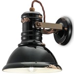 Industrial Dome Wall Light - Vintage Black