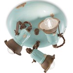 Loft Ceiling Light Fixture - Vintage Light Blue