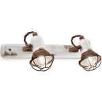 Loft Cage Bathroom Vanity Light - Vintage White