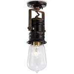 Urban Ceiling Light Fixture - Vintage Black / Clear