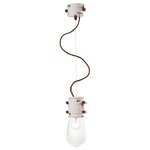 Urban Socket Pendant - Vintage White / Clear