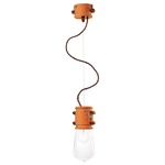 Urban Socket Pendant - Vintage Orange / Clear