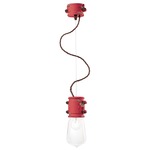 Urban Socket Pendant - Vintage Red / Clear