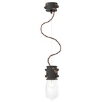 Urban Socket Pendant - Vintage Black / Clear