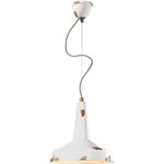 Vague Vintage Industrial Pendant - Vintage White