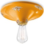 Vintage Round Canopy Ceiling Light Fixture - Vintage Yellow