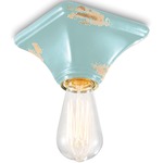 Vintage Square Canopy Ceiling Light Fixture - Vintage Light Blue