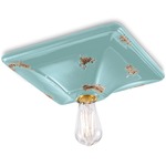 Vintage Square Canopy Ceiling Light Fixture - Vintage Light Blue