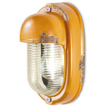 Vintage Bulkhead Vertical Wall Light - Vintage Yellow / Clear