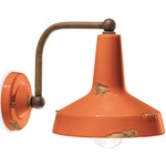 Vintage Industrial Wall Light - Vintage Orange